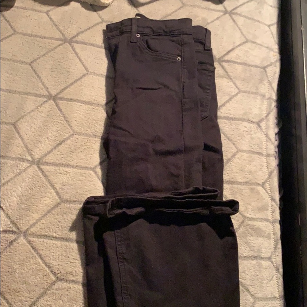 TopShop Black Super High Rise Flare Jeans